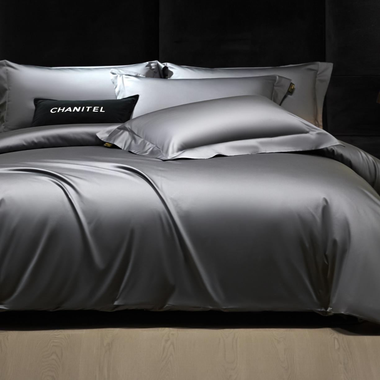 91家纺网 家纺一手货源 找家纺 米多多 2025新款70S全工艺CR长绒棉四件套 高级灰