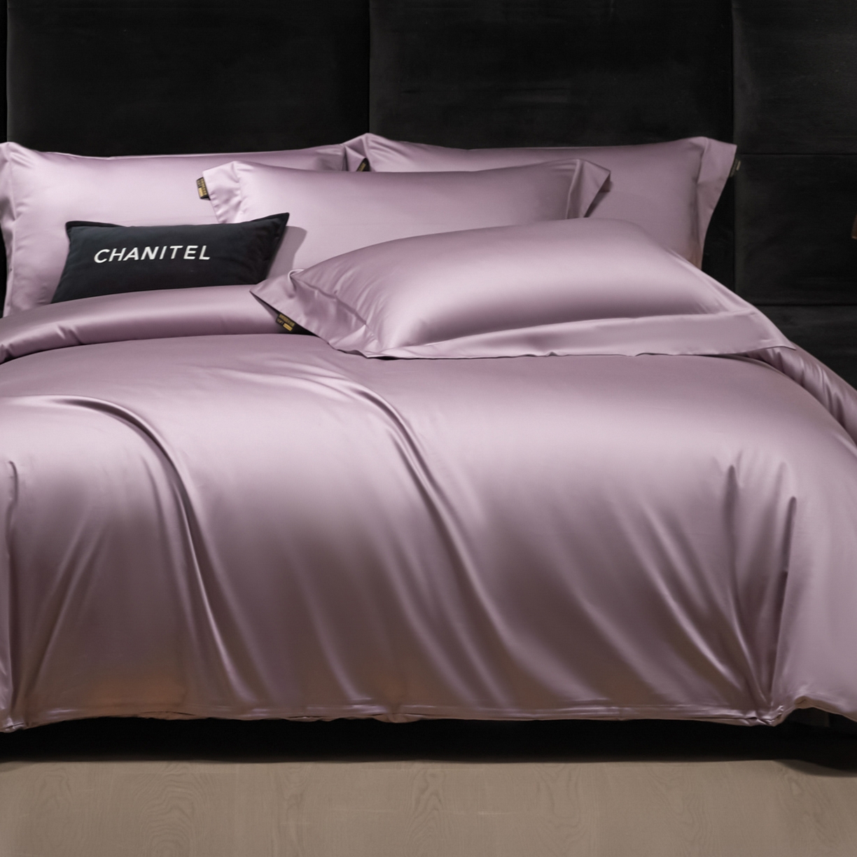 91家纺网 家纺一手货源 找家纺 米多多 2025新款70S全工艺CR长绒棉四件套 魅惑紫