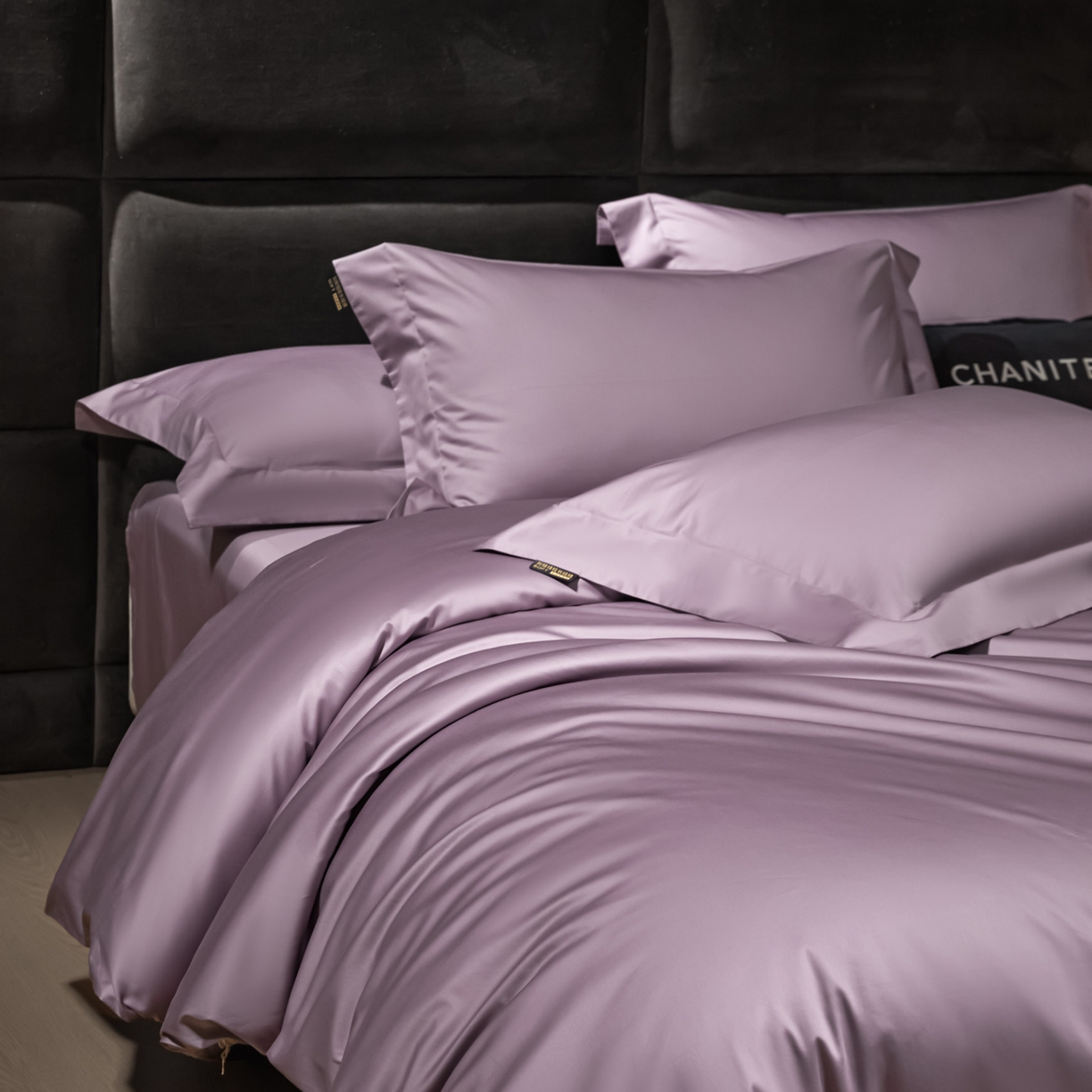 91家纺网 家纺一手货源 找家纺 米多多 2025新款70S全工艺CR长绒棉四件套 魅惑紫