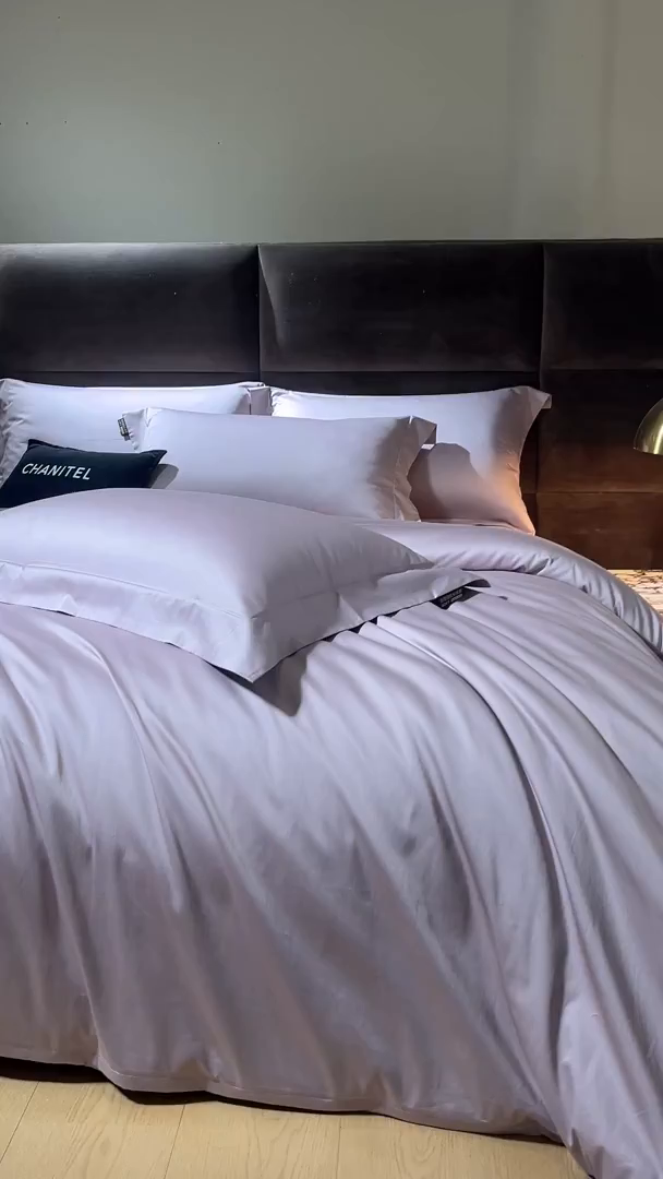 91家纺网 家纺一手货源 找家纺 米多多 2025新款70S全工艺CR长绒棉四件套 魅惑紫