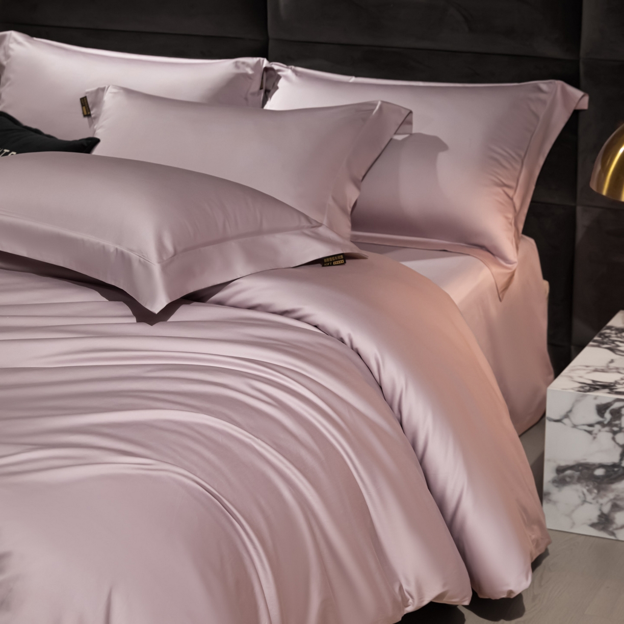 91家纺网 家纺一手货源 找家纺 米多多 2025新款70S全工艺CR长绒棉四件套 迷迭紫