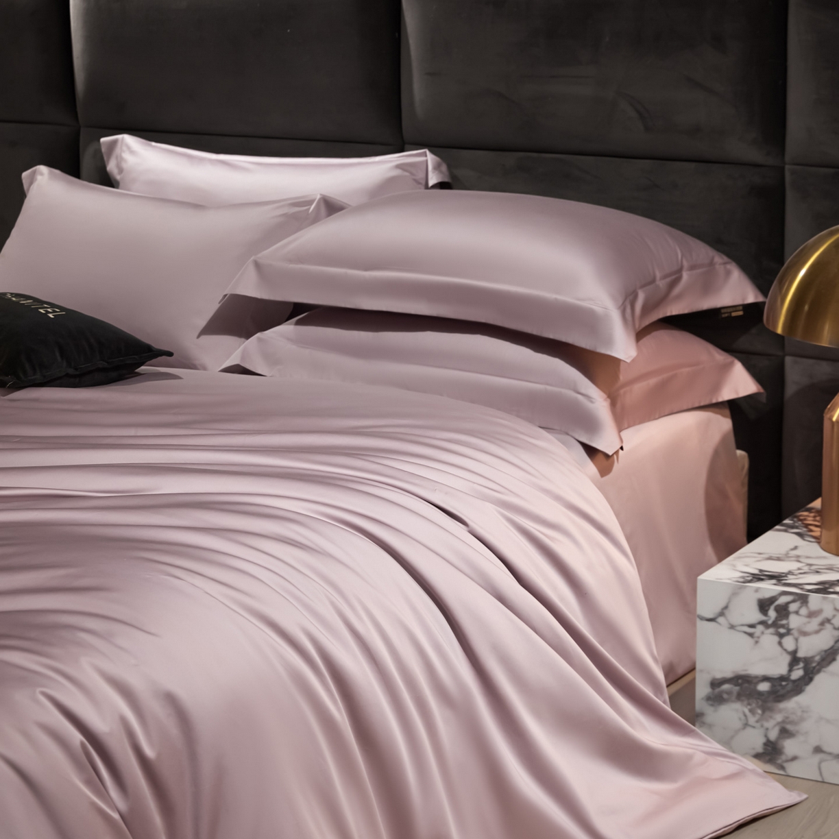 91家纺网 家纺一手货源 找家纺 米多多 2025新款70S全工艺CR长绒棉四件套 迷迭紫