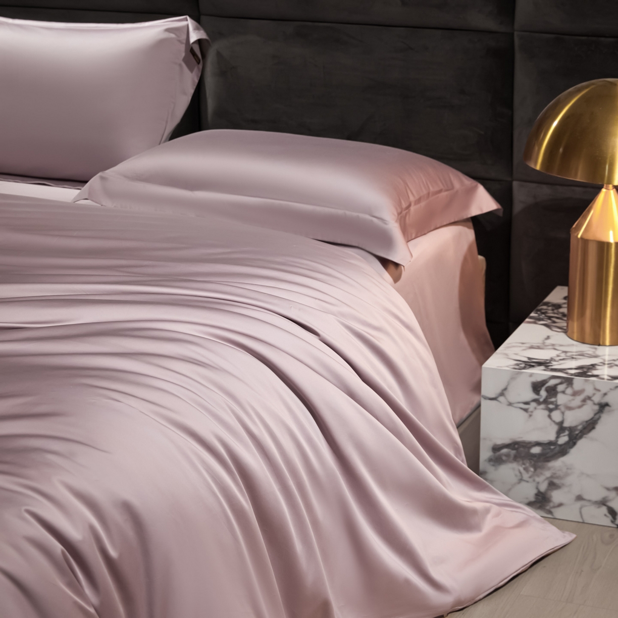 91家纺网 家纺一手货源 找家纺 米多多 2025新款70S全工艺CR长绒棉四件套 迷迭紫