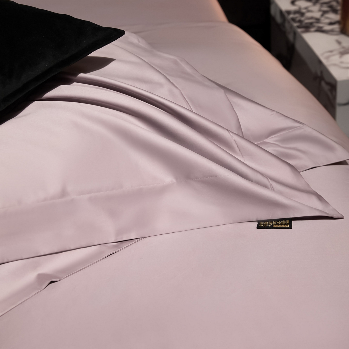 91家纺网 家纺一手货源 找家纺 米多多 2025新款70S全工艺CR长绒棉四件套 迷迭紫