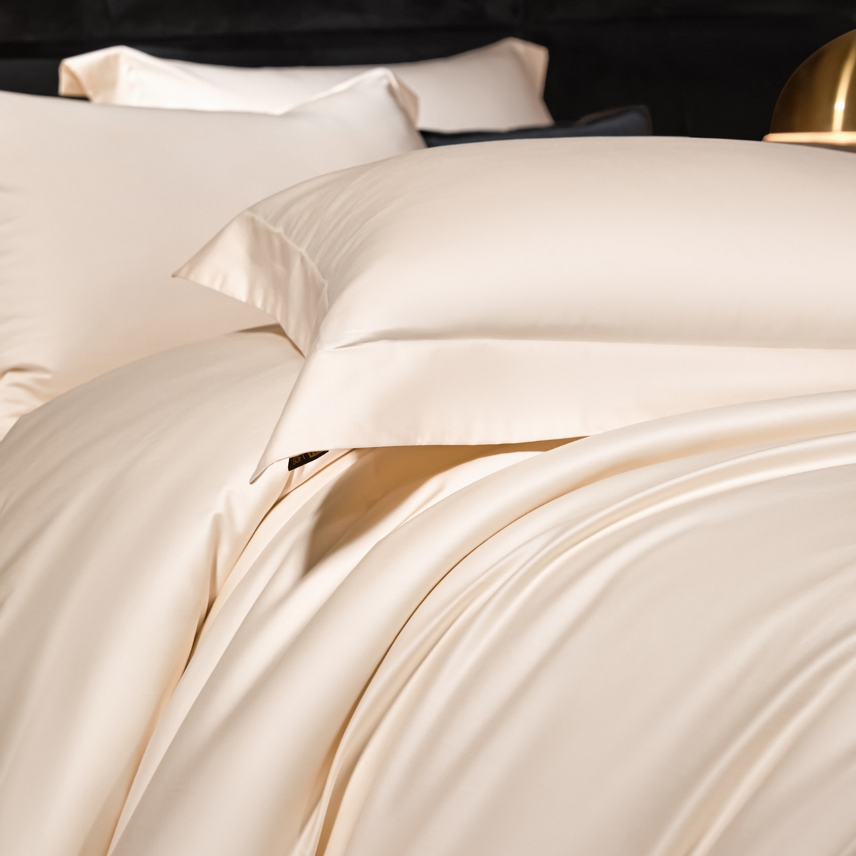 91家纺网 家纺一手货源 找家纺 米多多 2025新款70S全工艺CR长绒棉四件套 奶酪白