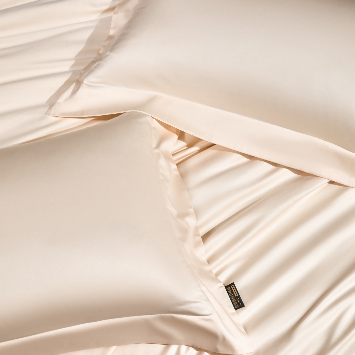 91家纺网 家纺一手货源 找家纺 米多多 2025新款70S全工艺CR长绒棉四件套 奶酪白