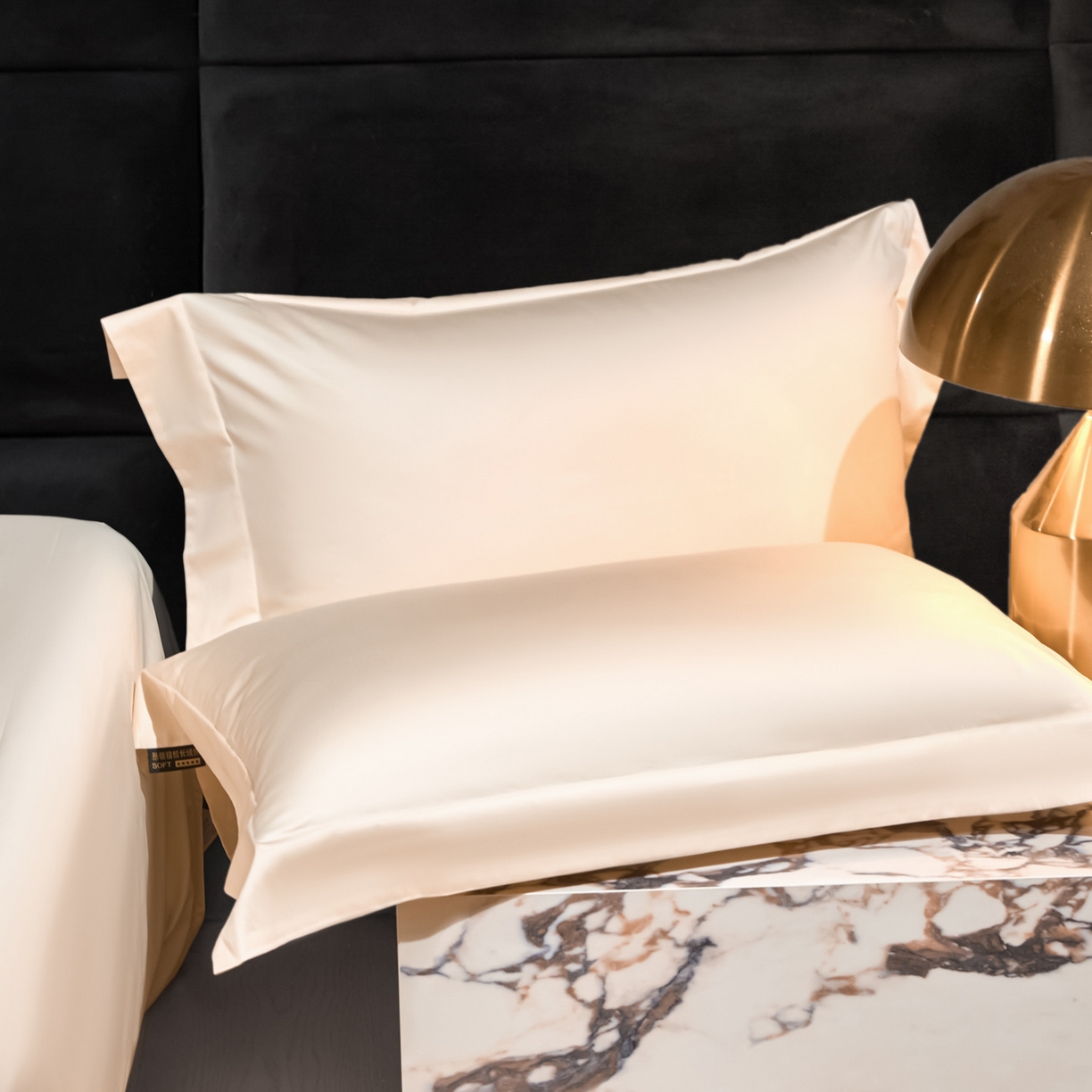 91家纺网 家纺一手货源 找家纺 米多多 2025新款70S全工艺CR长绒棉四件套 奶酪白