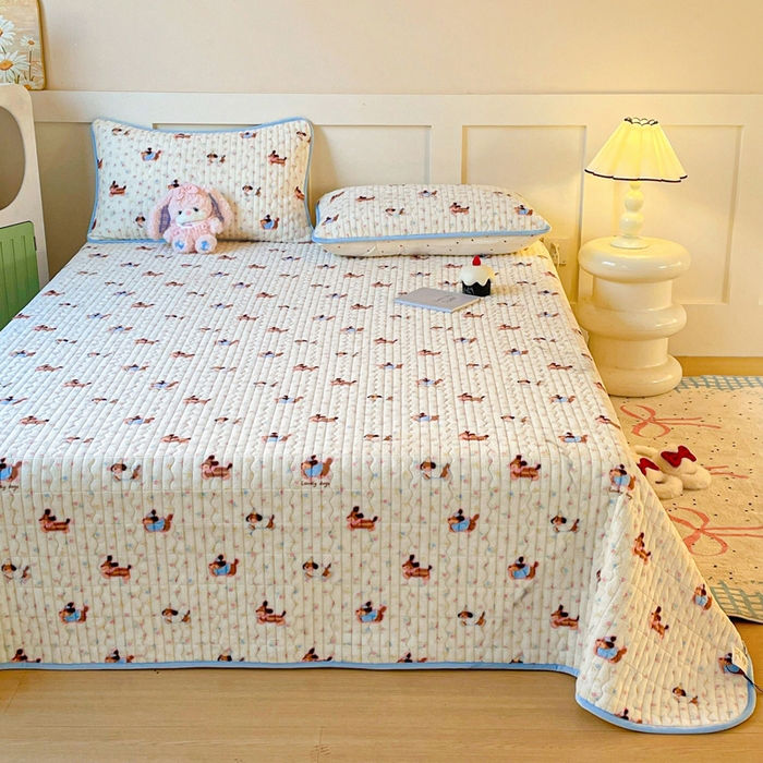 91家纺网 家纺一手货源 找家纺 （总）床盖工厂店 2025新款加厚高克重牛奶绒床盖豆豆绒单被套四件套牛奶绒四件套