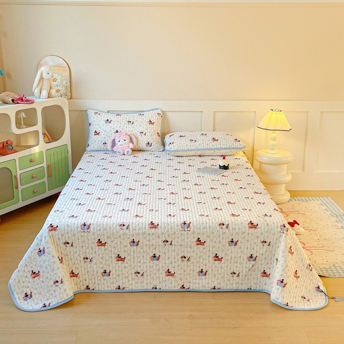 91家纺网 家纺一手货源 找家纺 （总）床盖工厂店 2025新款加厚高克重牛奶绒床盖豆豆绒单被套四件套牛奶绒四件套