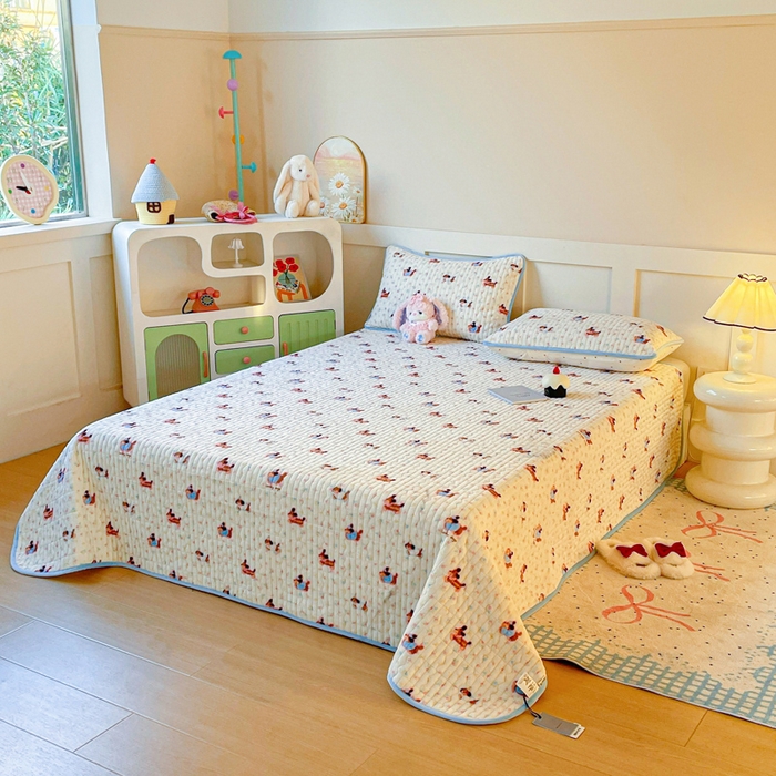 91家纺网 家纺一手货源 找家纺 （总）床盖工厂店 2025新款加厚高克重牛奶绒床盖豆豆绒单被套四件套牛奶绒四件套