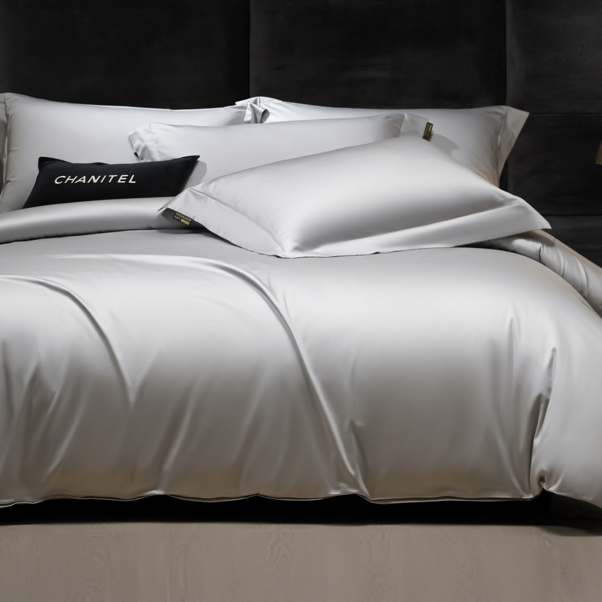 91家纺网 家纺一手货源 找家纺 米多多 2025新款70S全工艺CR长绒棉四件套 山灰