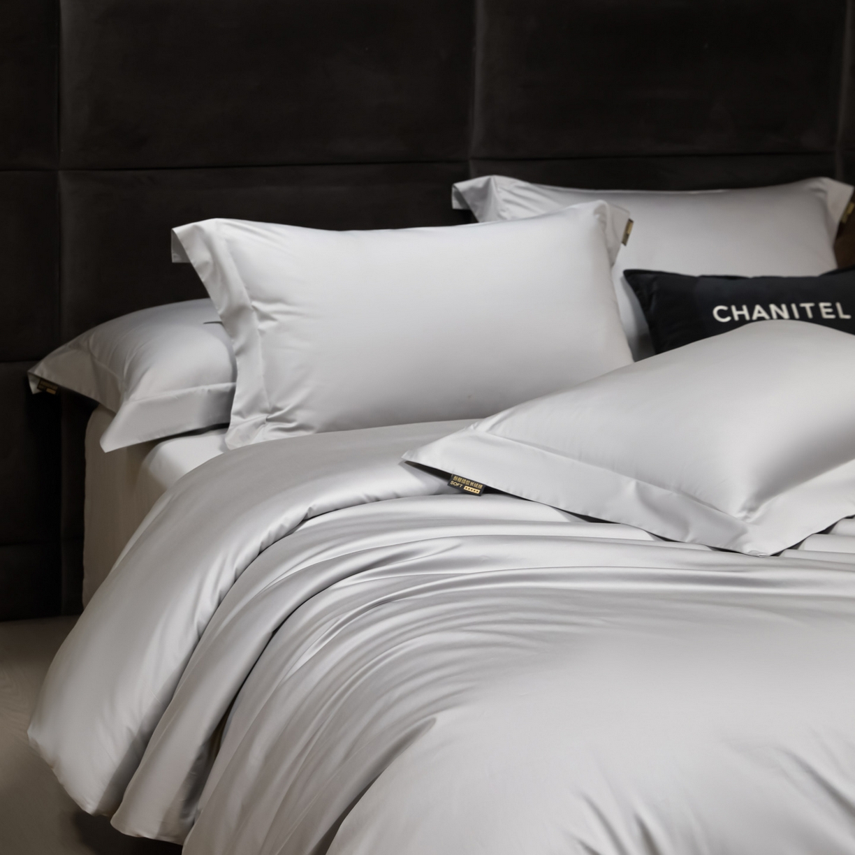 91家纺网 家纺一手货源 找家纺 米多多 2025新款70S全工艺CR长绒棉四件套 山灰