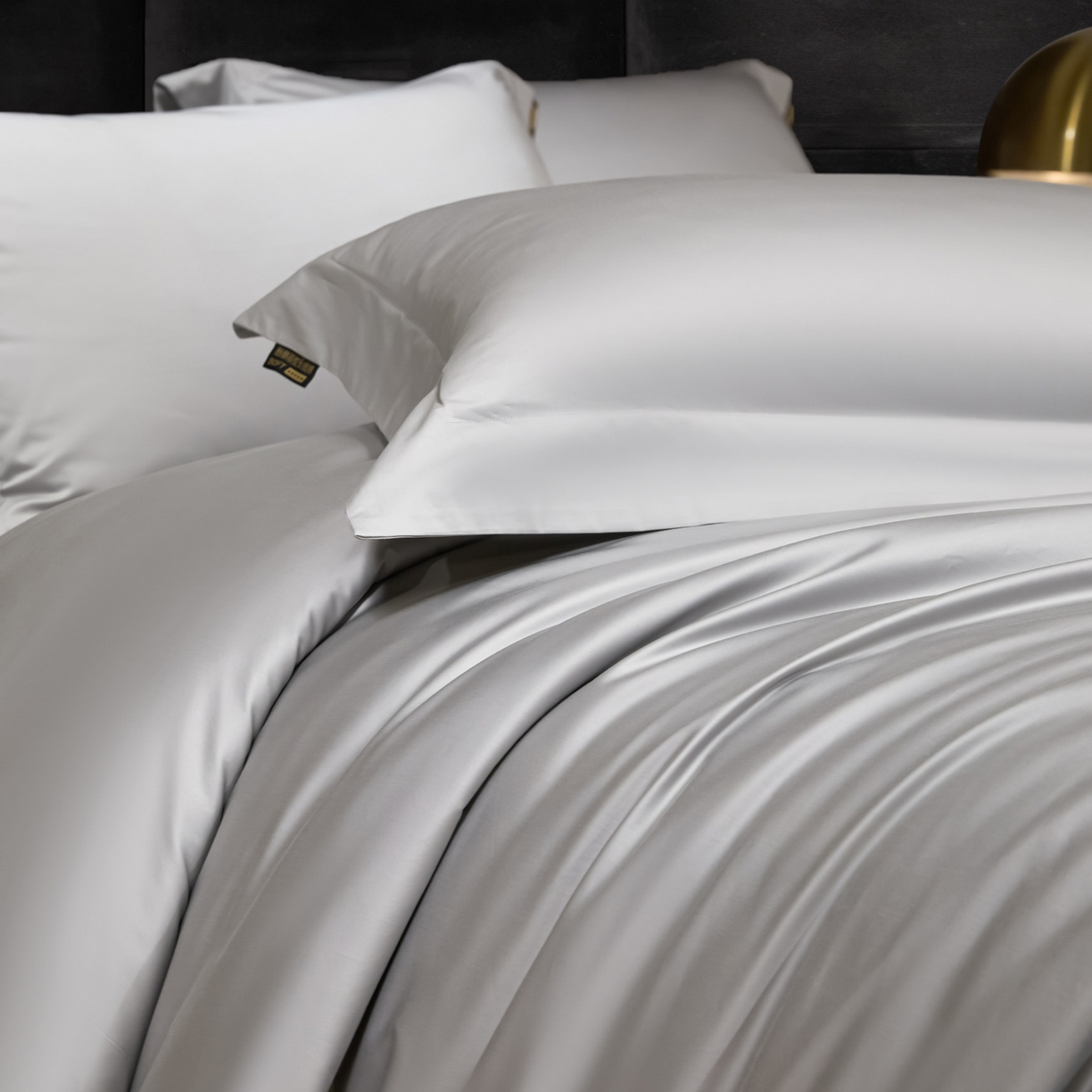 91家纺网 家纺一手货源 找家纺 米多多 2025新款70S全工艺CR长绒棉四件套 山灰