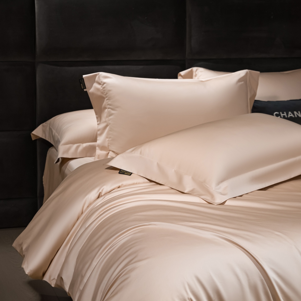 91家纺网 家纺一手货源 找家纺 米多多 2025新款70S全工艺CR长绒棉四件套 甜杏