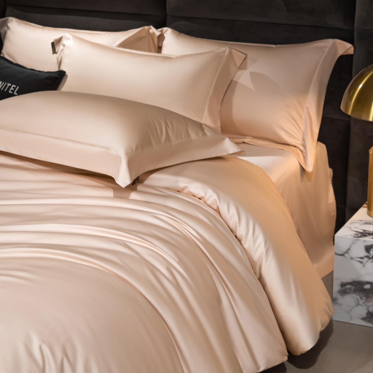 91家纺网 家纺一手货源 找家纺 米多多 2025新款70S全工艺CR长绒棉四件套 甜杏