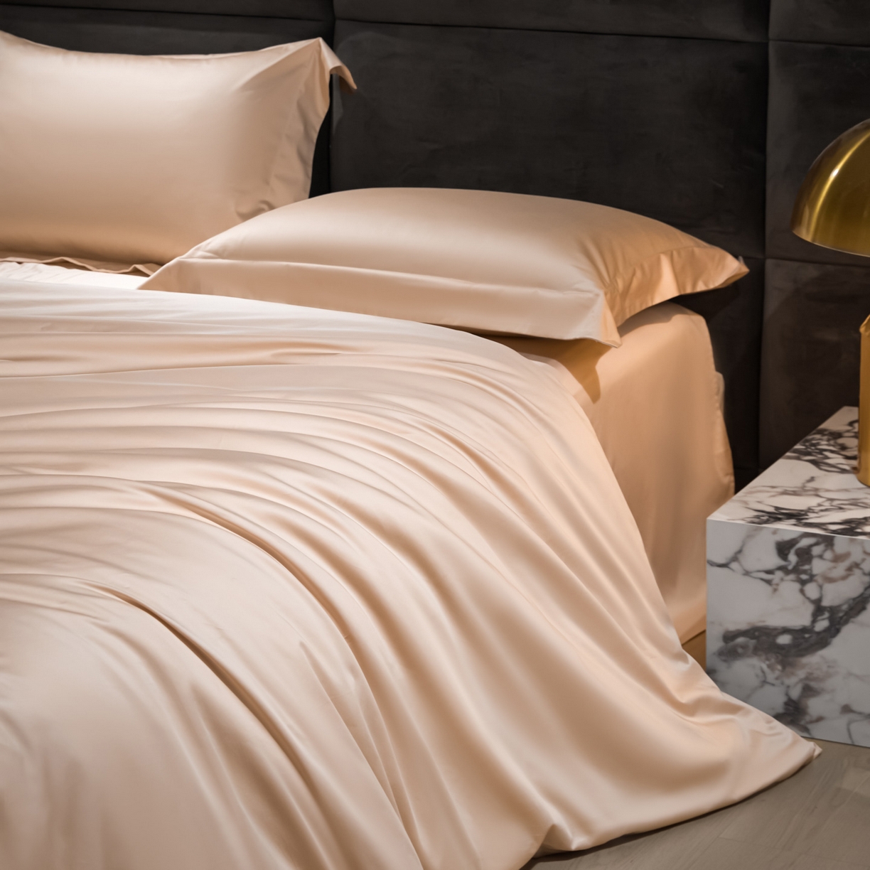 91家纺网 家纺一手货源 找家纺 米多多 2025新款70S全工艺CR长绒棉四件套 甜杏