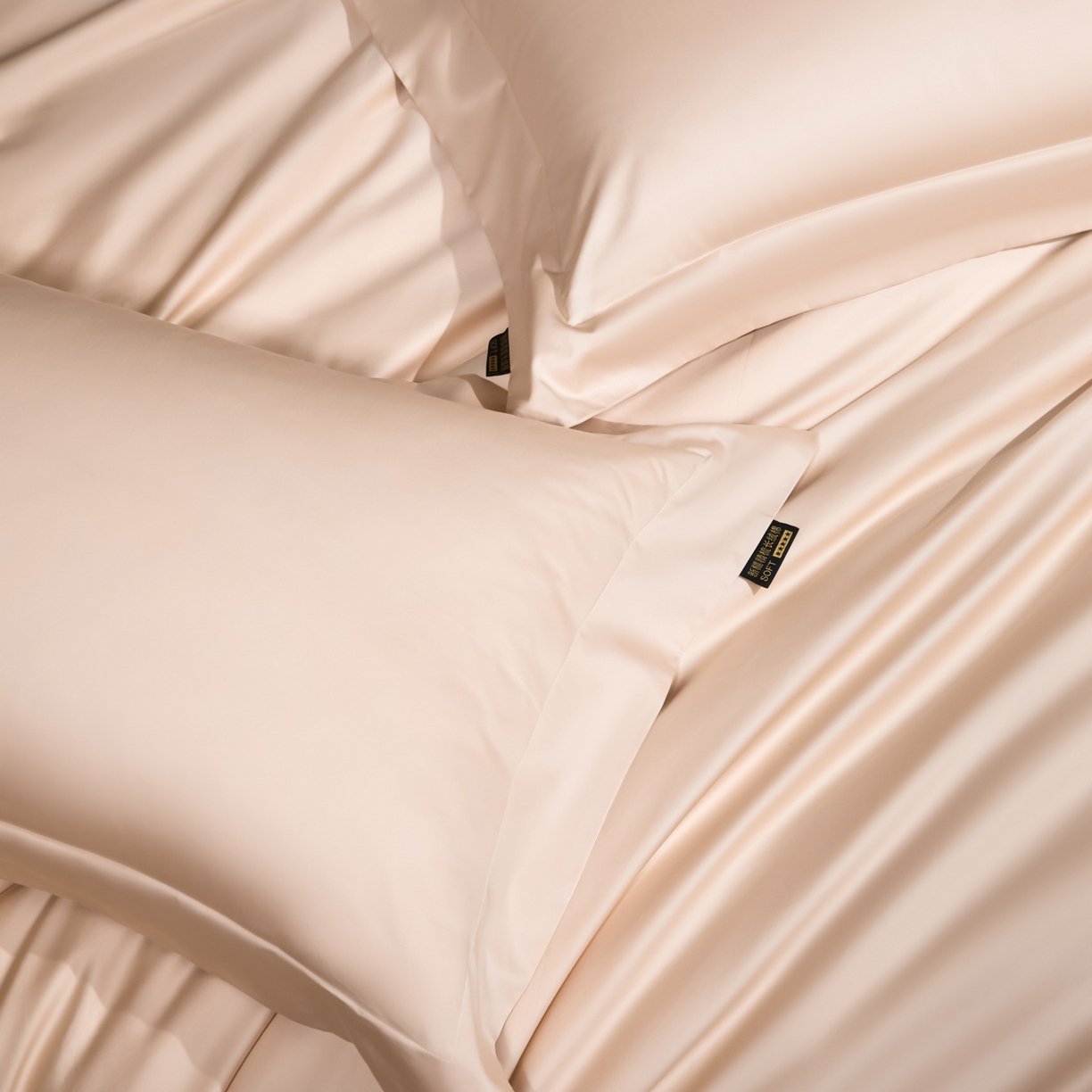 91家纺网 家纺一手货源 找家纺 米多多 2025新款70S全工艺CR长绒棉四件套 甜杏