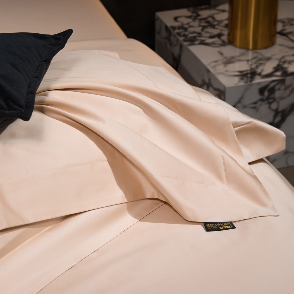 91家纺网 家纺一手货源 找家纺 米多多 2025新款70S全工艺CR长绒棉四件套 甜杏