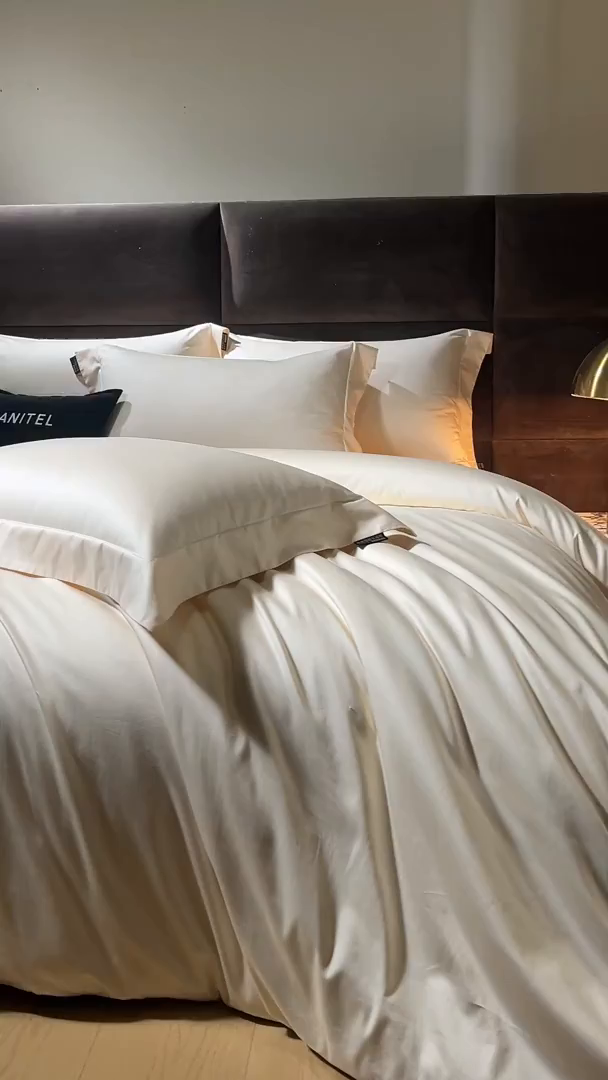 91家纺网 家纺一手货源 找家纺 米多多 2025新款70S全工艺CR长绒棉四件套 甜杏