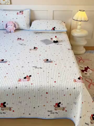 91家纺网 家纺一手货源 找家纺 （总）床盖工厂店 2025新款加厚高克重牛奶绒床盖豆豆绒单被套四件套牛奶绒四件套