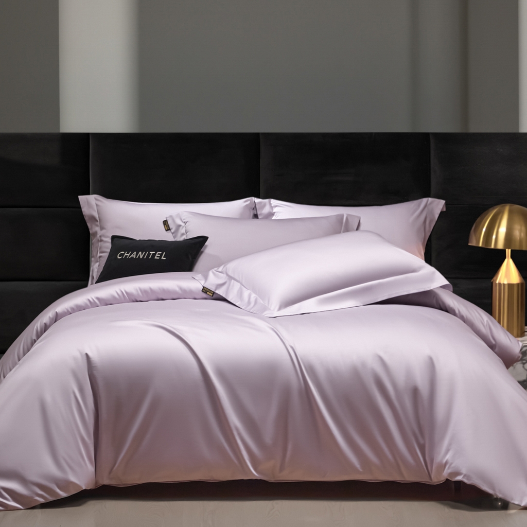 米多多 2025新款70S全工艺CR长绒棉四件套 温馨紫