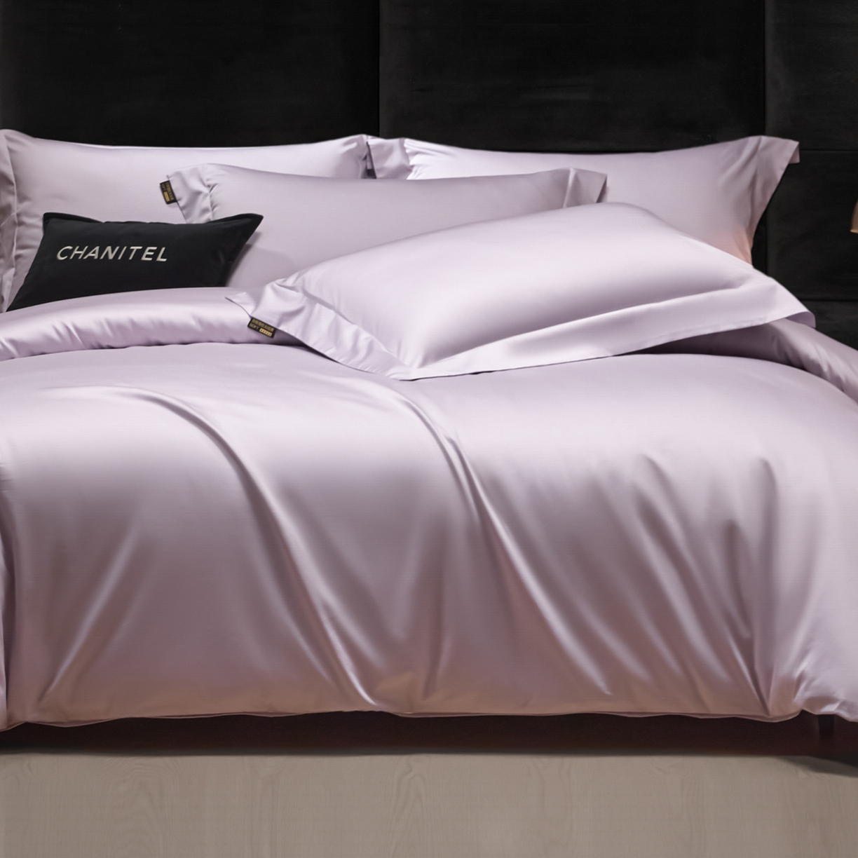 91家纺网 家纺一手货源 找家纺 米多多 2025新款70S全工艺CR长绒棉四件套 温馨紫