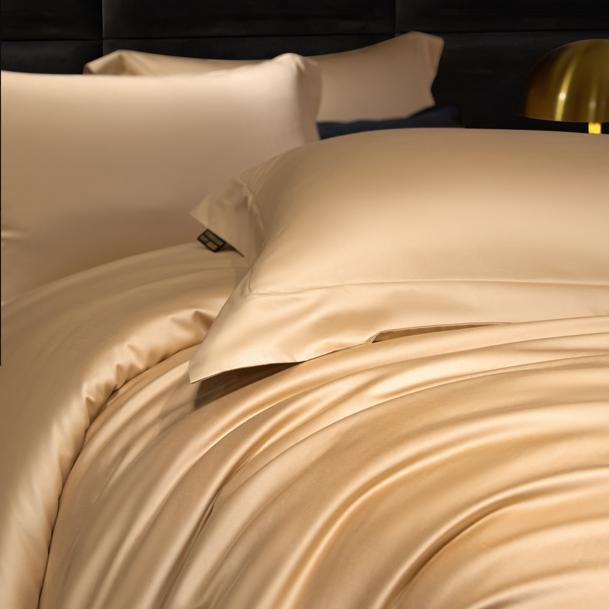 91家纺网 家纺一手货源 找家纺 米多多 2025新款70S全工艺CR长绒棉四件套 香槟金