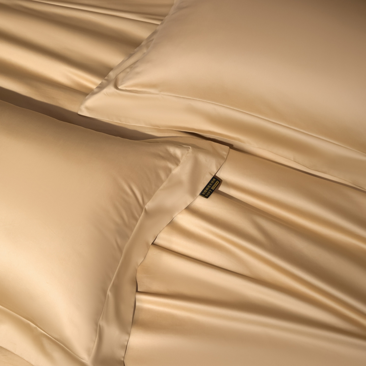 91家纺网 家纺一手货源 找家纺 米多多 2025新款70S全工艺CR长绒棉四件套 香槟金