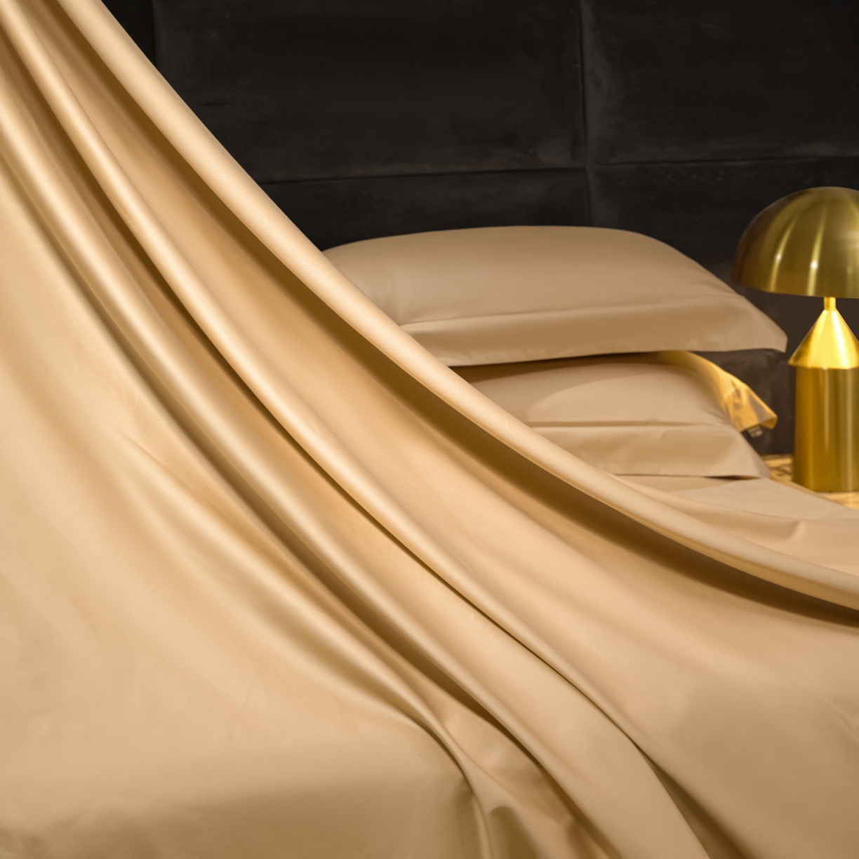 91家纺网 家纺一手货源 找家纺 米多多 2025新款70S全工艺CR长绒棉四件套 香槟金