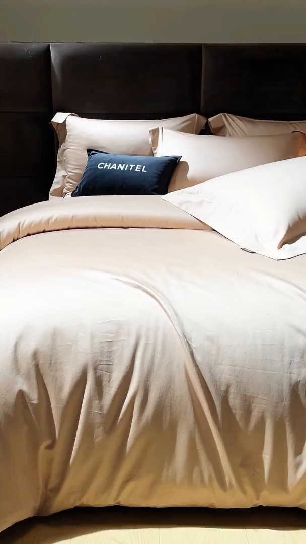 91家纺网 家纺一手货源 找家纺 米多多 2025新款70S全工艺CR长绒棉四件套 香槟金