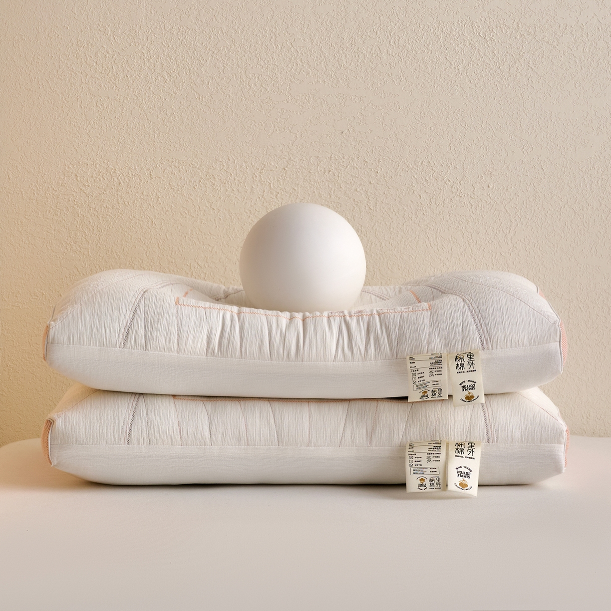 91家纺网 家纺一手货源 找家纺 鼎晟纺 2025新款棉里棉外护颈枕学生枕芯成人枕头 棉里棉外高枕单只装