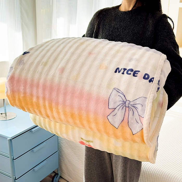 91家纺网 家纺一手货源 找家纺 丝芙妮家居（原乐视家纺） 2025新款A类牛奶泡泡绒印花单品床单 春日樱桃