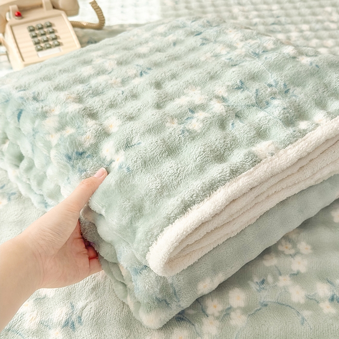 91家纺网 家纺一手货源 找家纺 丝芙妮家居（原乐视家纺） 2025新款A类牛奶泡泡绒印花单品床单 漫花香