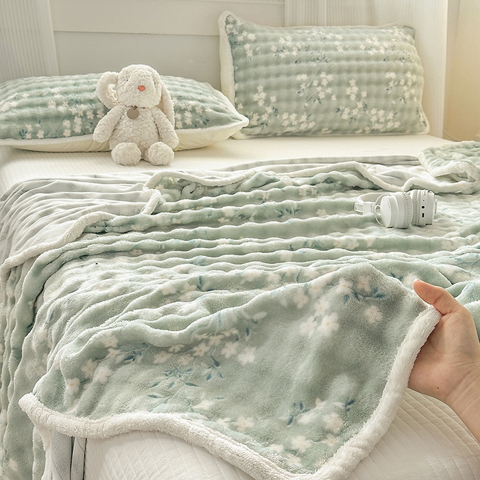 91家纺网 家纺一手货源 找家纺 丝芙妮家居（原乐视家纺） 2025新款A类牛奶泡泡绒印花单品床单 漫花香