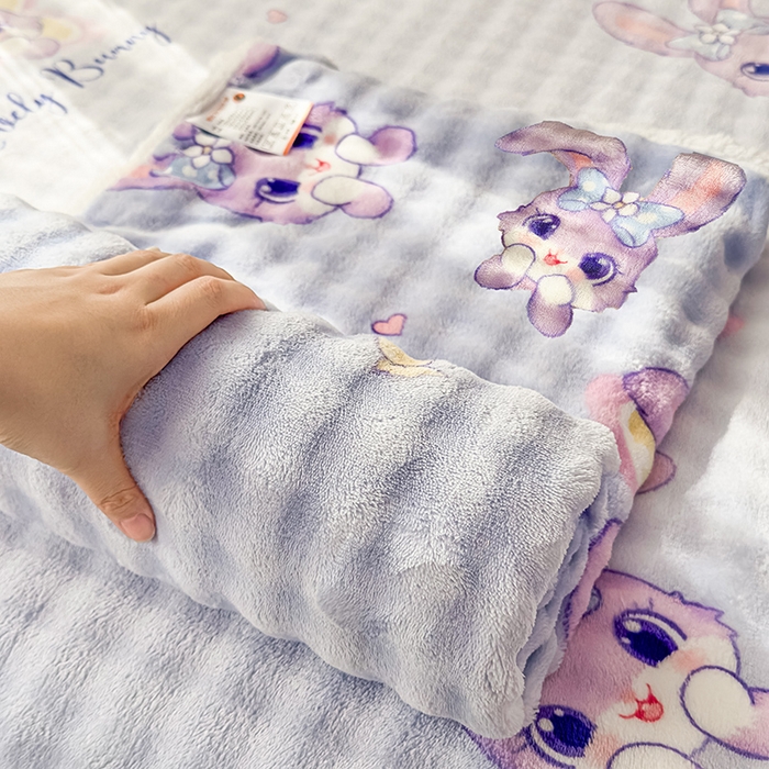 91家纺网 家纺一手货源 找家纺 丝芙妮家居（原乐视家纺） 2025新款A类牛奶泡泡绒印花单品床单 甜蜜黛露