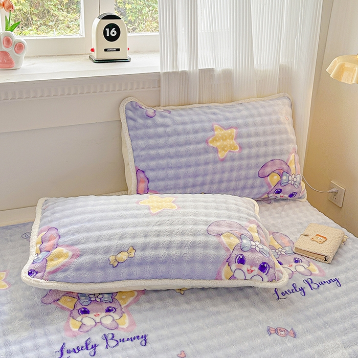 91家纺网 家纺一手货源 找家纺 丝芙妮家居（原乐视家纺） 2025新款A类牛奶泡泡绒印花单品床单 甜蜜黛露