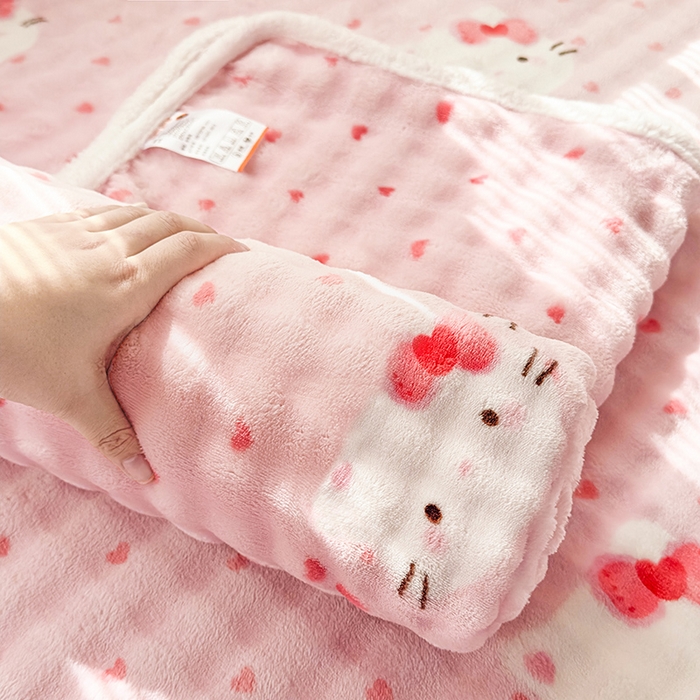 91家纺网 家纺一手货源 找家纺 丝芙妮家居（原乐视家纺） 2025新款A类牛奶泡泡绒印花单品床单 甜糯凯蒂