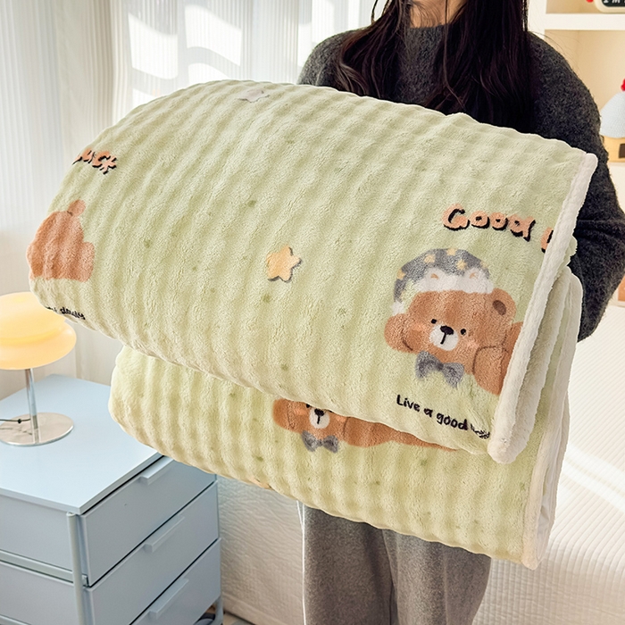 91家纺网 家纺一手货源 找家纺 丝芙妮家居（原乐视家纺） 2025新款A类牛奶泡泡绒印花单品床单 晚安宝贝