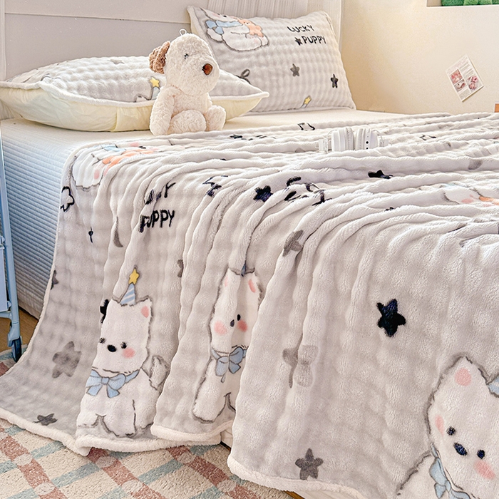 91家纺网 家纺一手货源 找家纺 丝芙妮家居（原乐视家纺） 2025新款A类牛奶泡泡绒印花单品床单 西高地