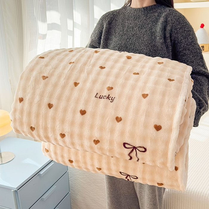 91家纺网 家纺一手货源 找家纺 丝芙妮家居（原乐视家纺） 2025新款A类牛奶泡泡绒印花单品床单 心愿蝴蝶-咖