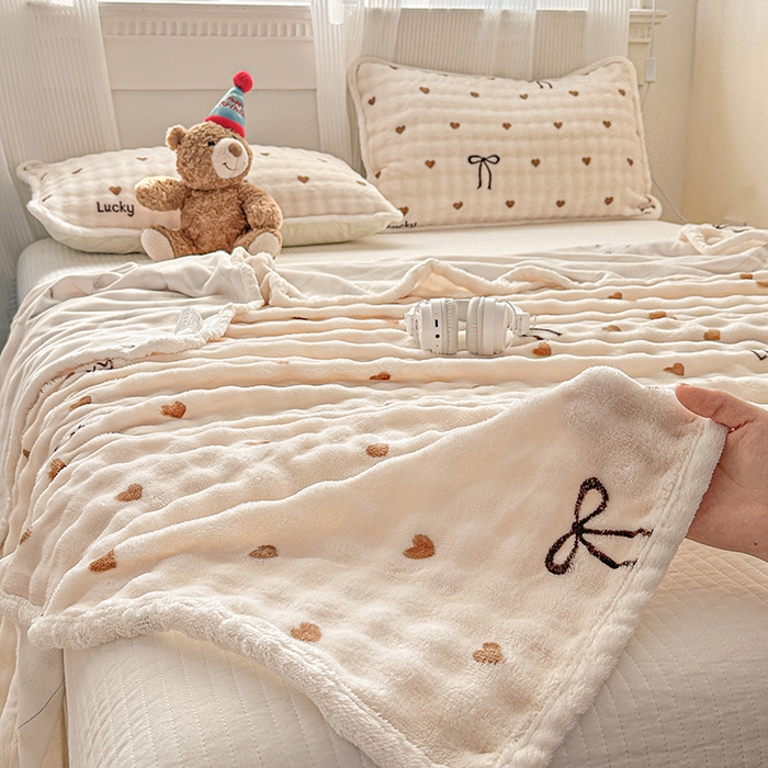 91家纺网 家纺一手货源 找家纺 丝芙妮家居（原乐视家纺） 2025新款A类牛奶泡泡绒印花单品床单 心愿蝴蝶-咖