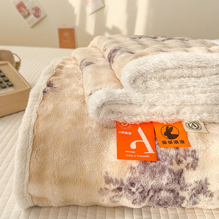 91家纺网 家纺一手货源 找家纺 丝芙妮家居（原乐视家纺） 2025新款A类牛奶泡泡绒印花单品床单 遇见花海