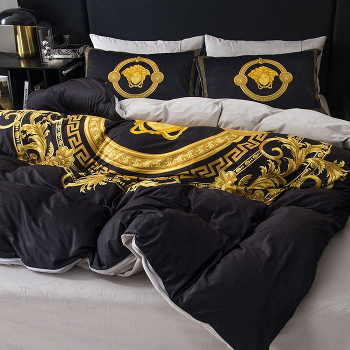 91家纺网 家纺一手货源 找家纺 爵仕家纺 2025新款跨境轻奢外贸加绒秋冬保暖宝宝绒水晶绒抗静电不掉毛四件套床单被套 圣杯