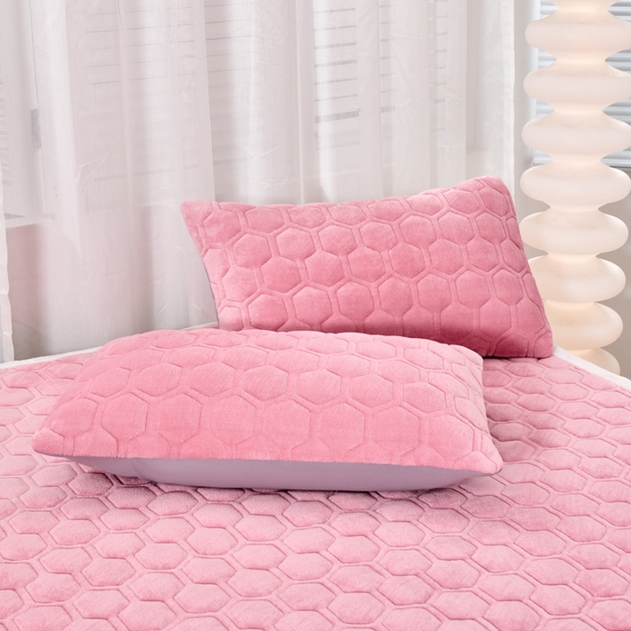 91家纺网 家纺一手货源 找家纺 永旺家纺 2025新款宝宝牛奶绒床护垫床垫-柯基 柯基-黛粉