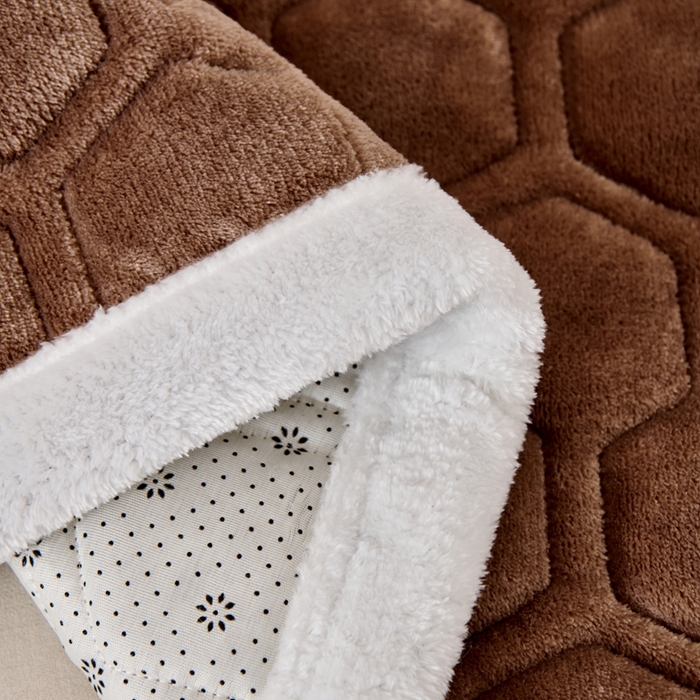 91家纺网 家纺一手货源 找家纺 永旺家纺 2025新款宝宝牛奶绒床护垫床垫-柯基 柯基-咖啡色