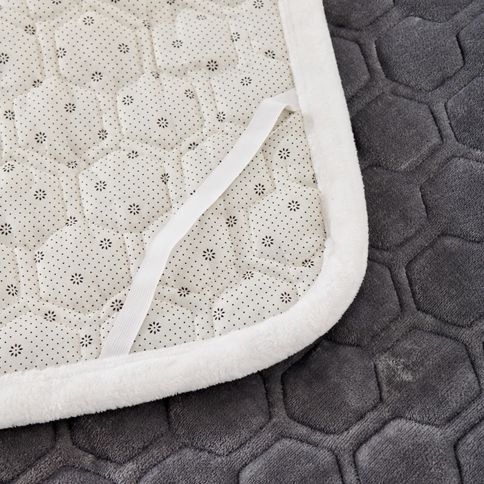 91家纺网 家纺一手货源 找家纺 永旺家纺 2025新款宝宝牛奶绒床护垫床垫-柯基 柯基-太空灰