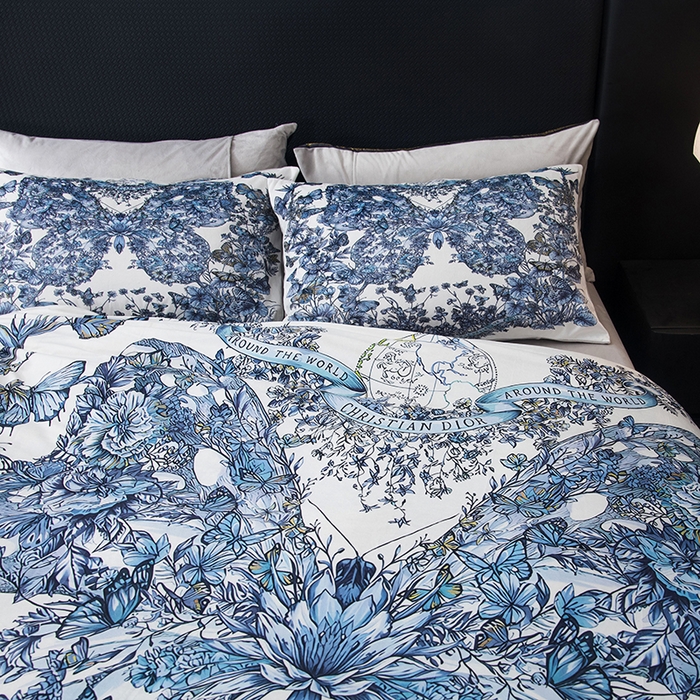 91家纺网 家纺一手货源 找家纺 爵仕家纺 2025新款跨境轻奢外贸加绒秋冬保暖宝宝绒水晶绒抗静电不掉毛四件套床单被套 钻石蝴蝶