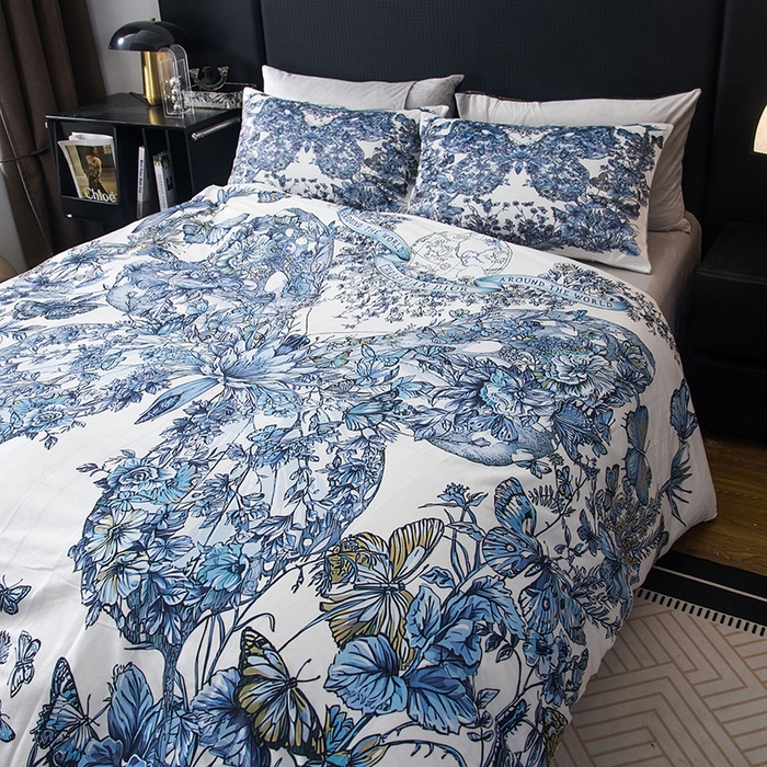 91家纺网 家纺一手货源 找家纺 爵仕家纺 2025新款跨境轻奢外贸加绒秋冬保暖宝宝绒水晶绒抗静电不掉毛四件套床单被套 钻石蝴蝶