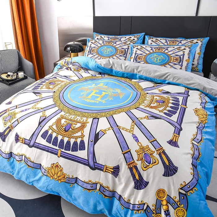 91家纺网 家纺一手货源 找家纺 爵仕家纺 2025新款跨境轻奢外贸加绒秋冬保暖宝宝绒水晶绒抗静电不掉毛四件套床单被套 H