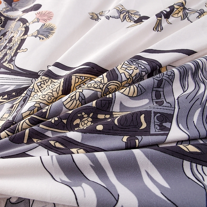 91家纺网 家纺一手货源 找家纺 爵仕家纺 2025新款跨境轻奢外贸加绒秋冬保暖宝宝绒水晶绒抗静电不掉毛四件套床单被套 皇家马车